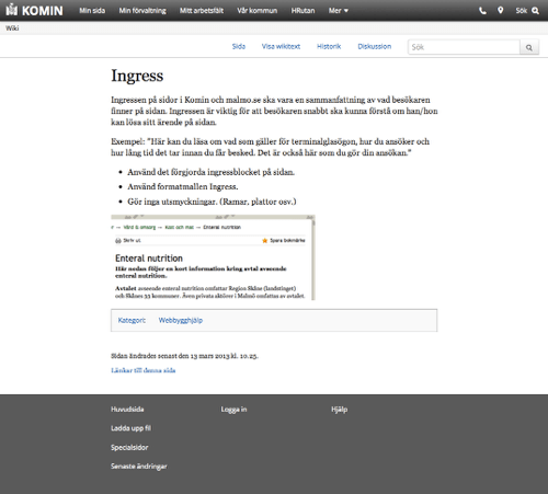 A wiki page on our intranet, running on Mediawiki.
